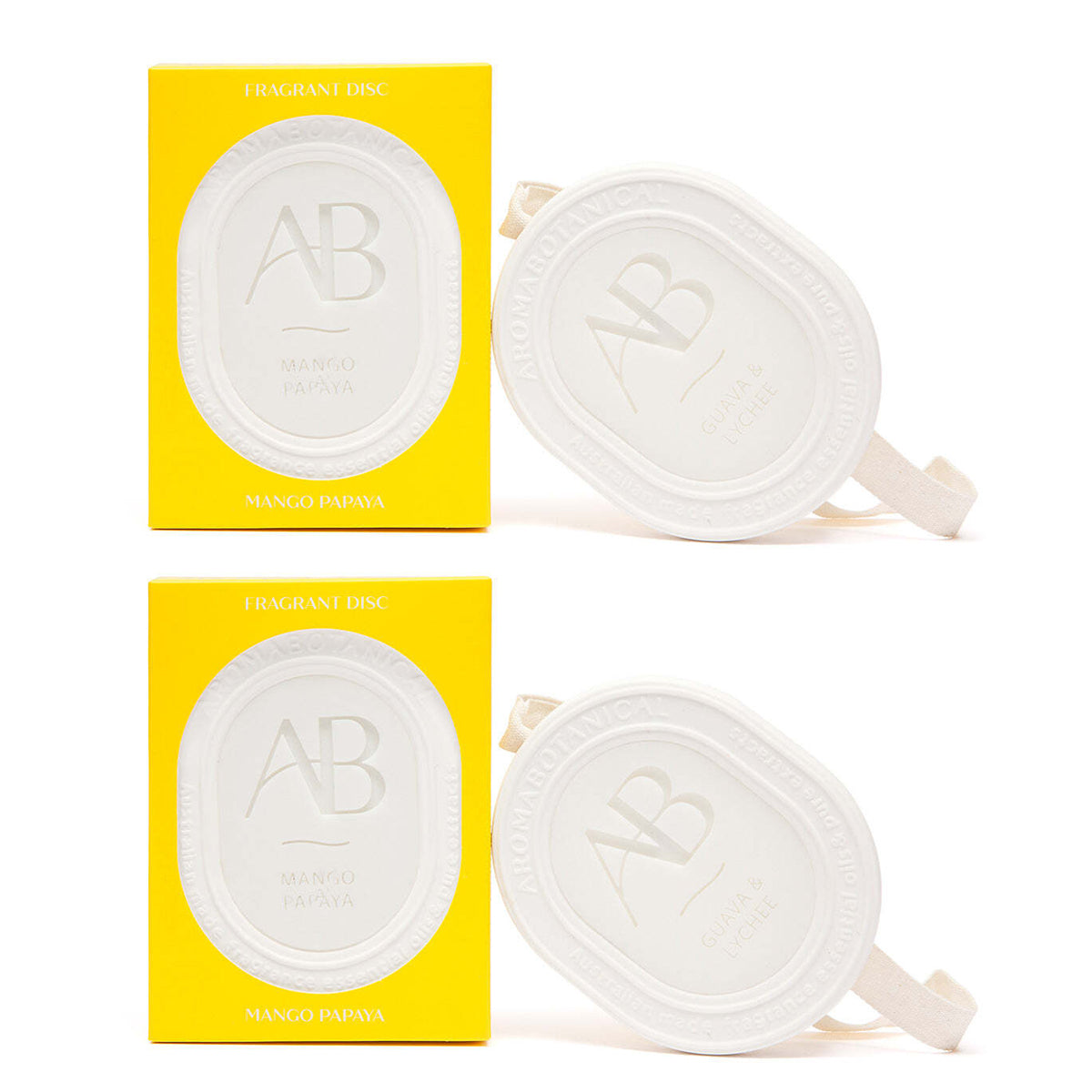 Aromabotanical Wardrobe/Drawer Fragrant Disc Scented Fragrance Mango Papaya (2 Pack)