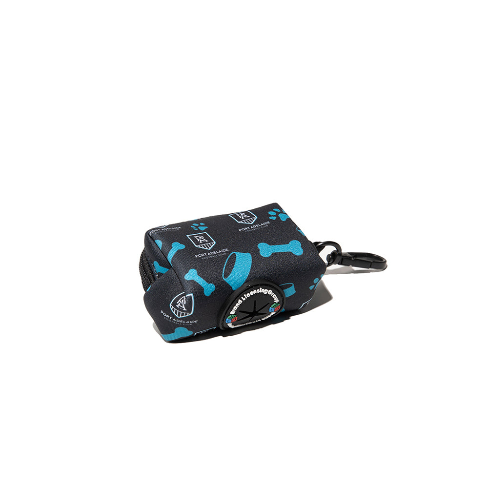 Afl Port Adelaide Power Pet Poop Bag Holder Dog Waste Storage Pouch Dispenser