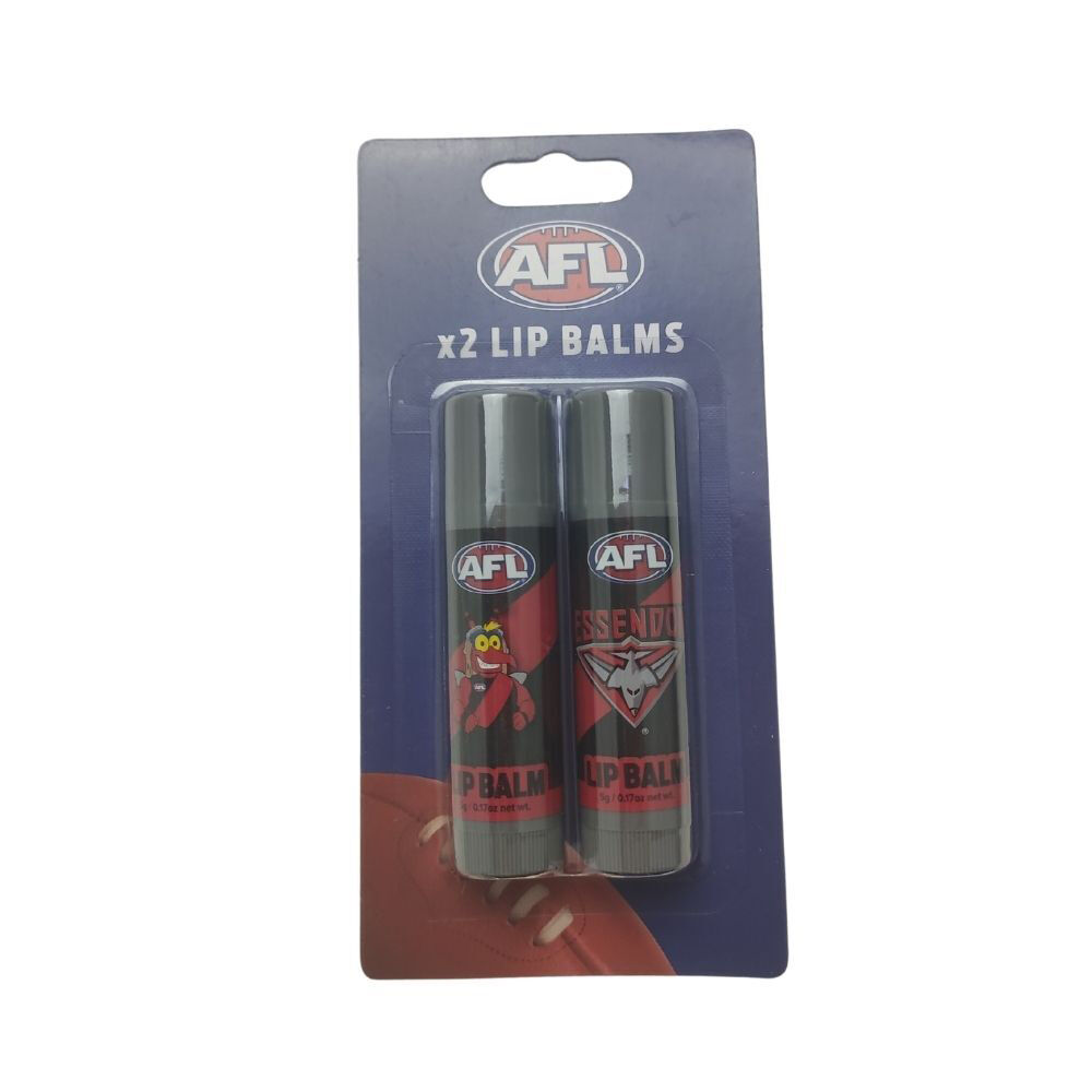 Afl Lip Balm Two Pack Essendon Protective Moisturising Nourishing Soothing (3 Pack) — image 2