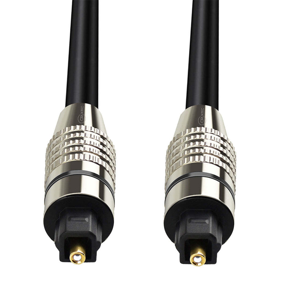 Cruxtec Gold Plated Toslink Fiber Optical Digital Audio Connector Cable 2m Black — image 4