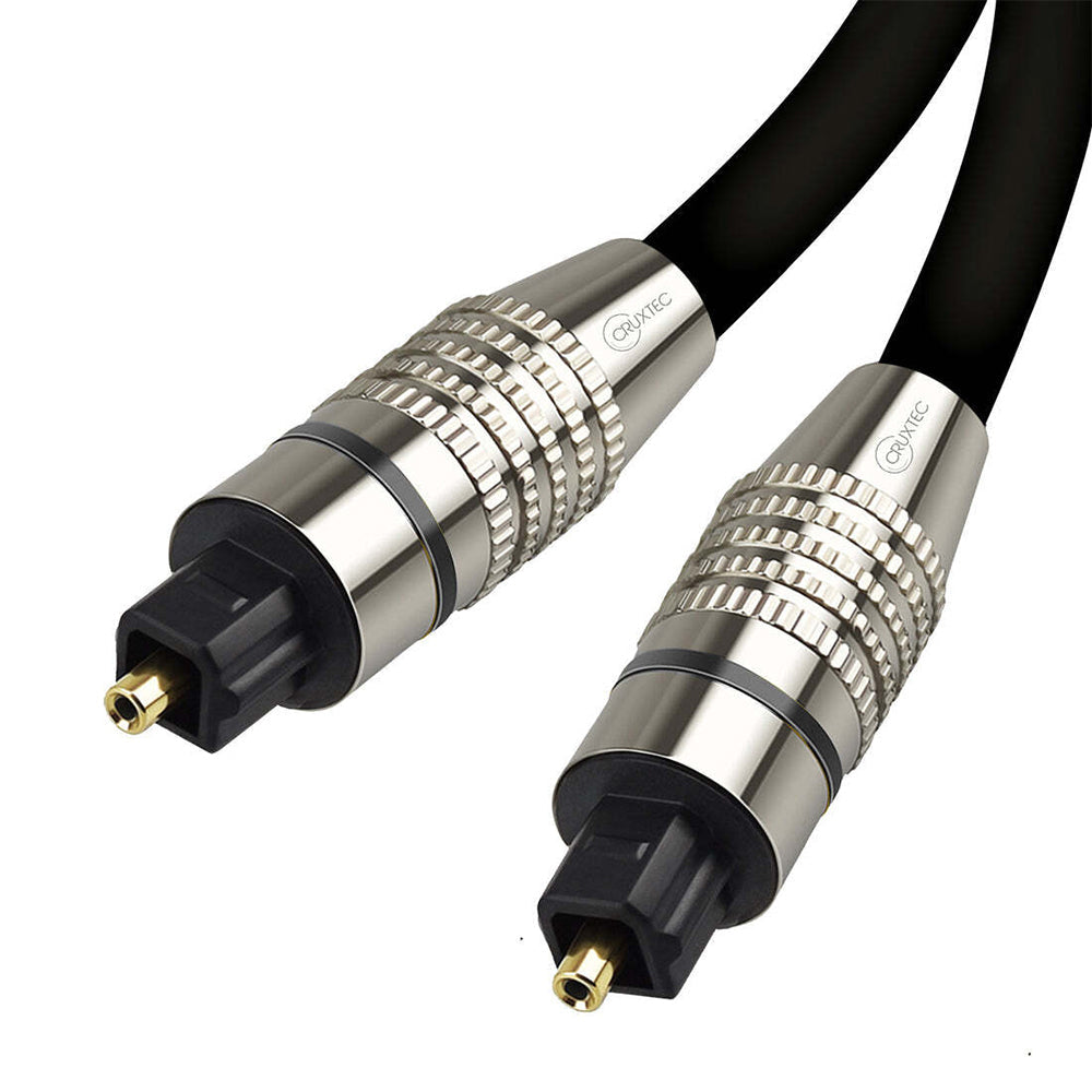 Cruxtec Gold Plated Toslink Fiber Optical Digital Audio Connector Cable 2m Black — image 5