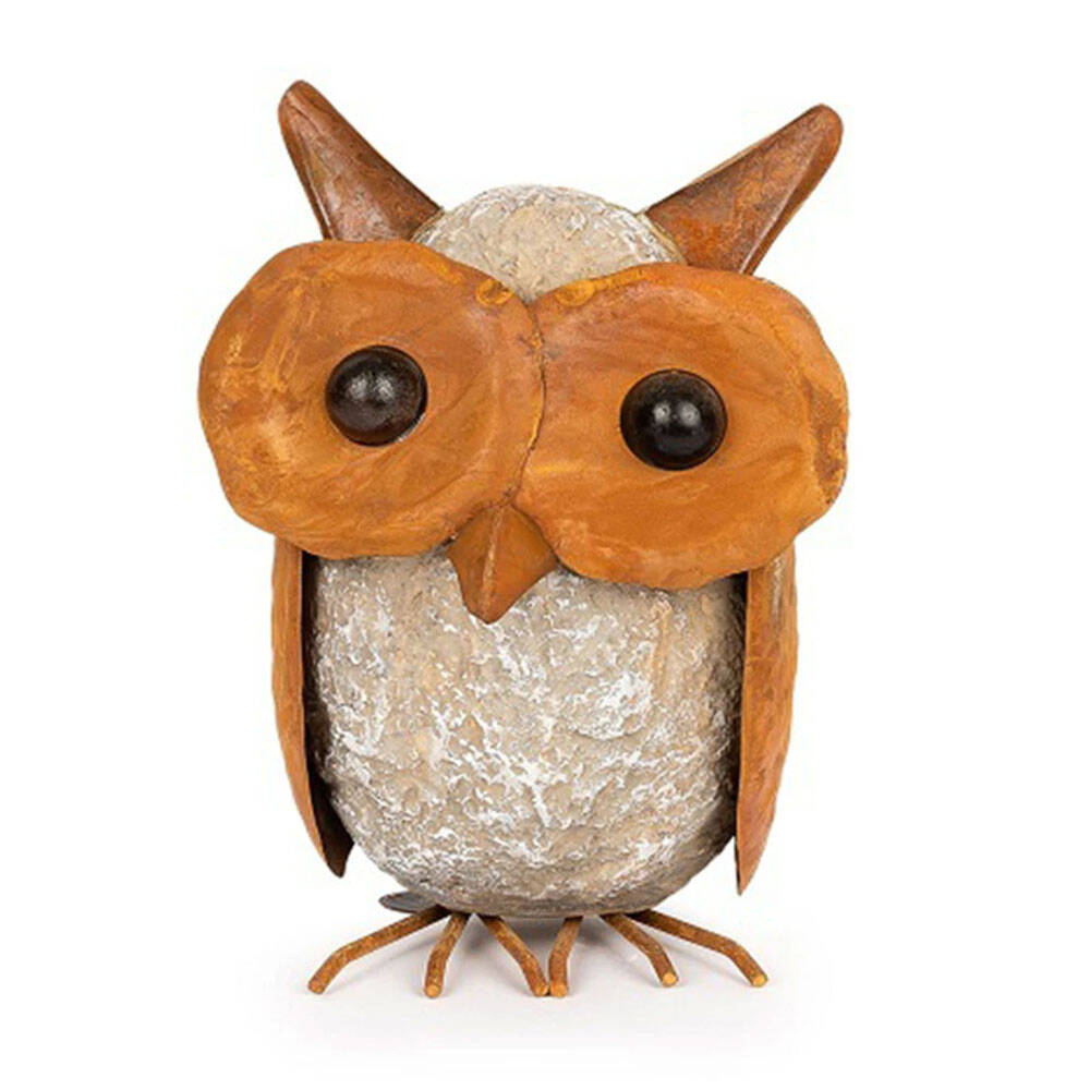 A.Fresco Garden Resin/Rust 18/23/29cm Owls Outdoor Ornament Yard Patio Home Decor (3 Pieces) — image 2