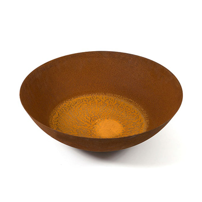A.Fresco Round 50cm Fire Pit/Wok Planter/Plant Container Storage Home Outdoor Decor Rust — image 2