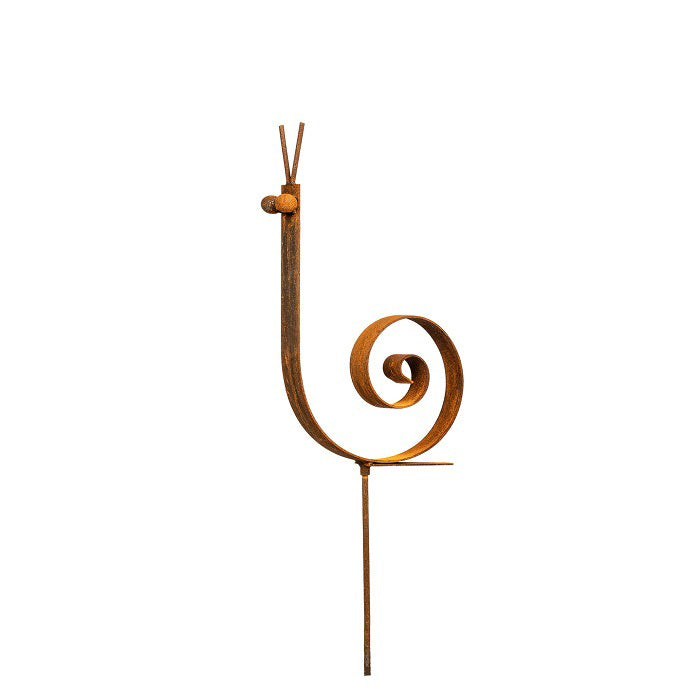 A.Fresco Garden 40cm Rust Metal Snail Stake Outdoor Ornament Yard Patio Home Decor Small
