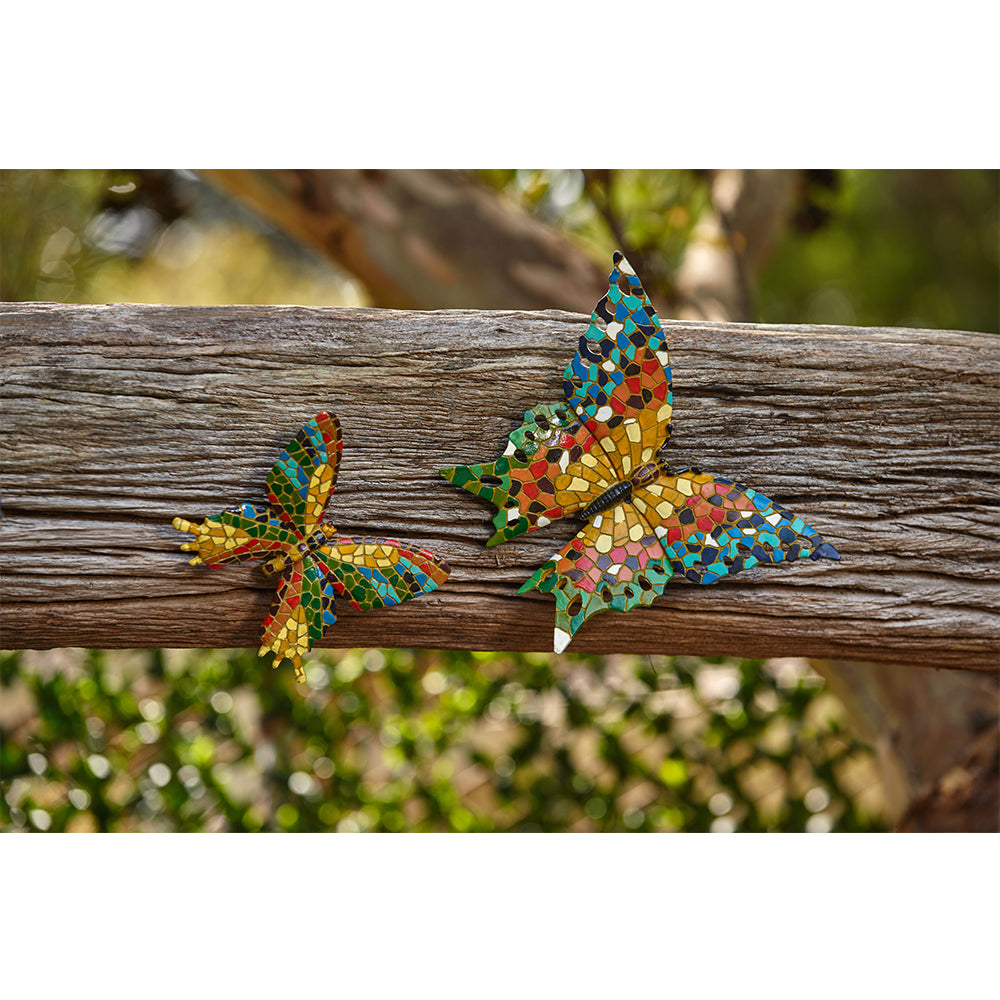 A.Fresco Garden Polyresin 25cm Butterfly Mosaic Outdoor Ornament Yard Patio Decor Large — image 2