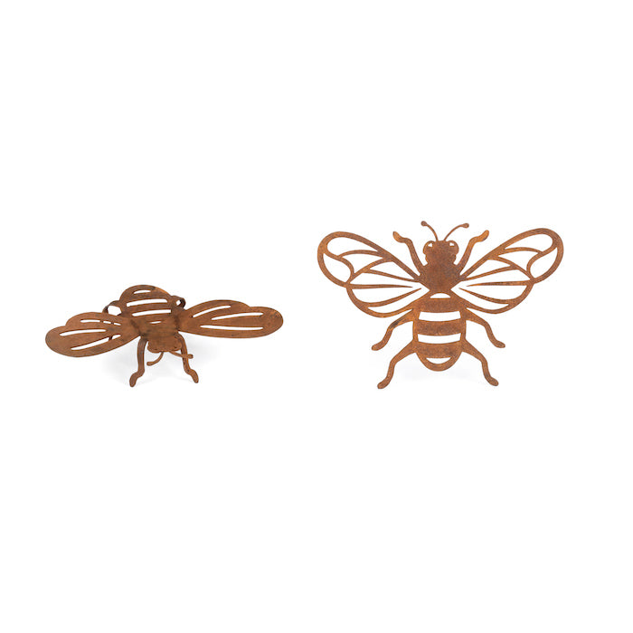 A.Fresco Pot Hanger 18.5cm Bee Corten Steel Ornament Yard/Patio Garden Decor Large Brown — image 2