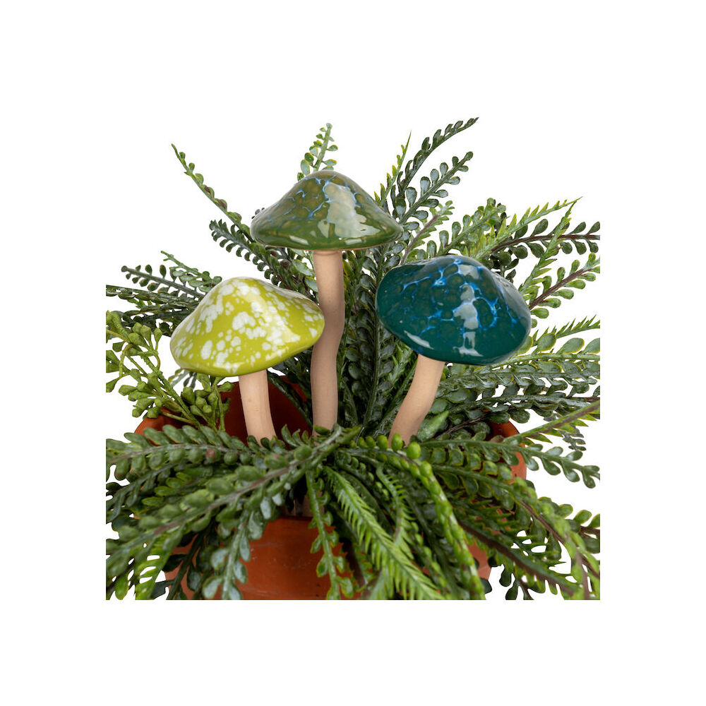 A.Fresco Ceramic Mushroom Green Small Figurine Ornament Decor 6x17.5cm Assorted — image 2