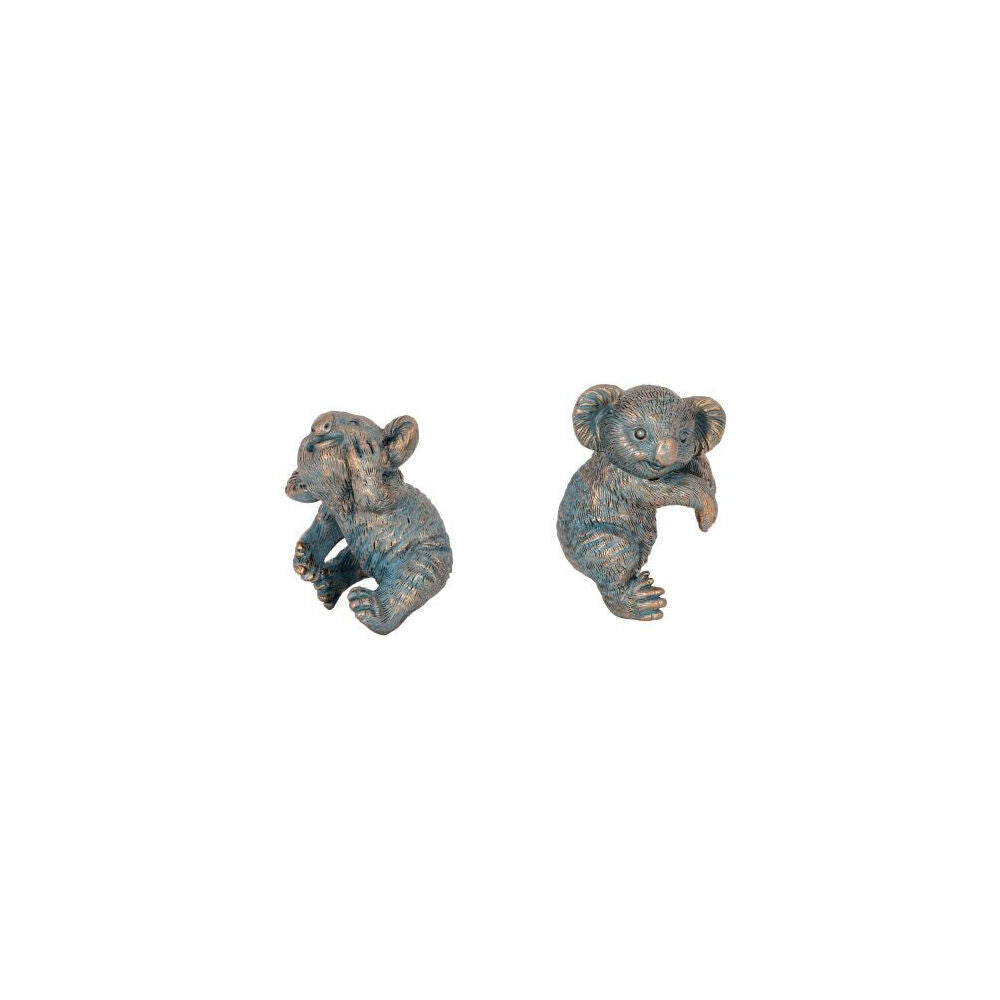 A.Fresco Polyresin Koala Planter Pot Sitter Ornament Aged Brass Assorted (4 Pack) — image 4