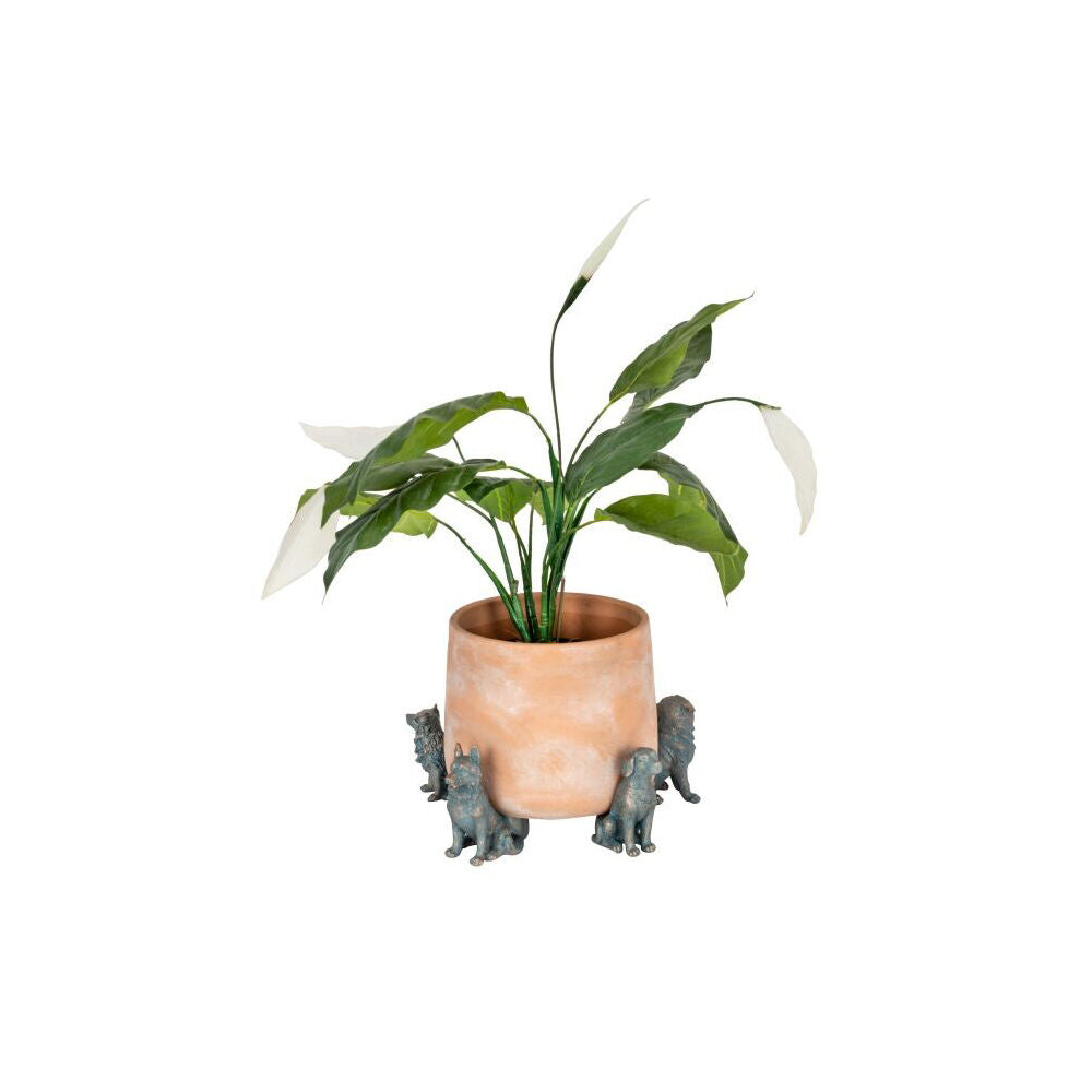 A.Fresco Polyresin Dog Planter Pot Feet Riser Aged Brass Assorted — image 2