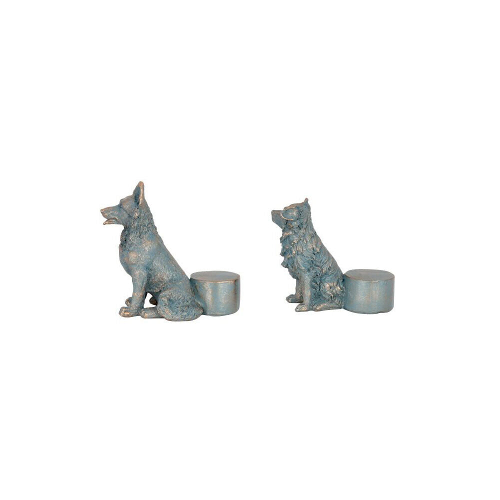 A.Fresco Polyresin Dog Planter Pot Feet Riser Aged Brass Assorted — image 3
