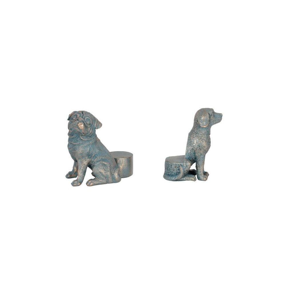 A.Fresco Polyresin Dog Planter Pot Feet Riser Aged Brass Assorted — image 5