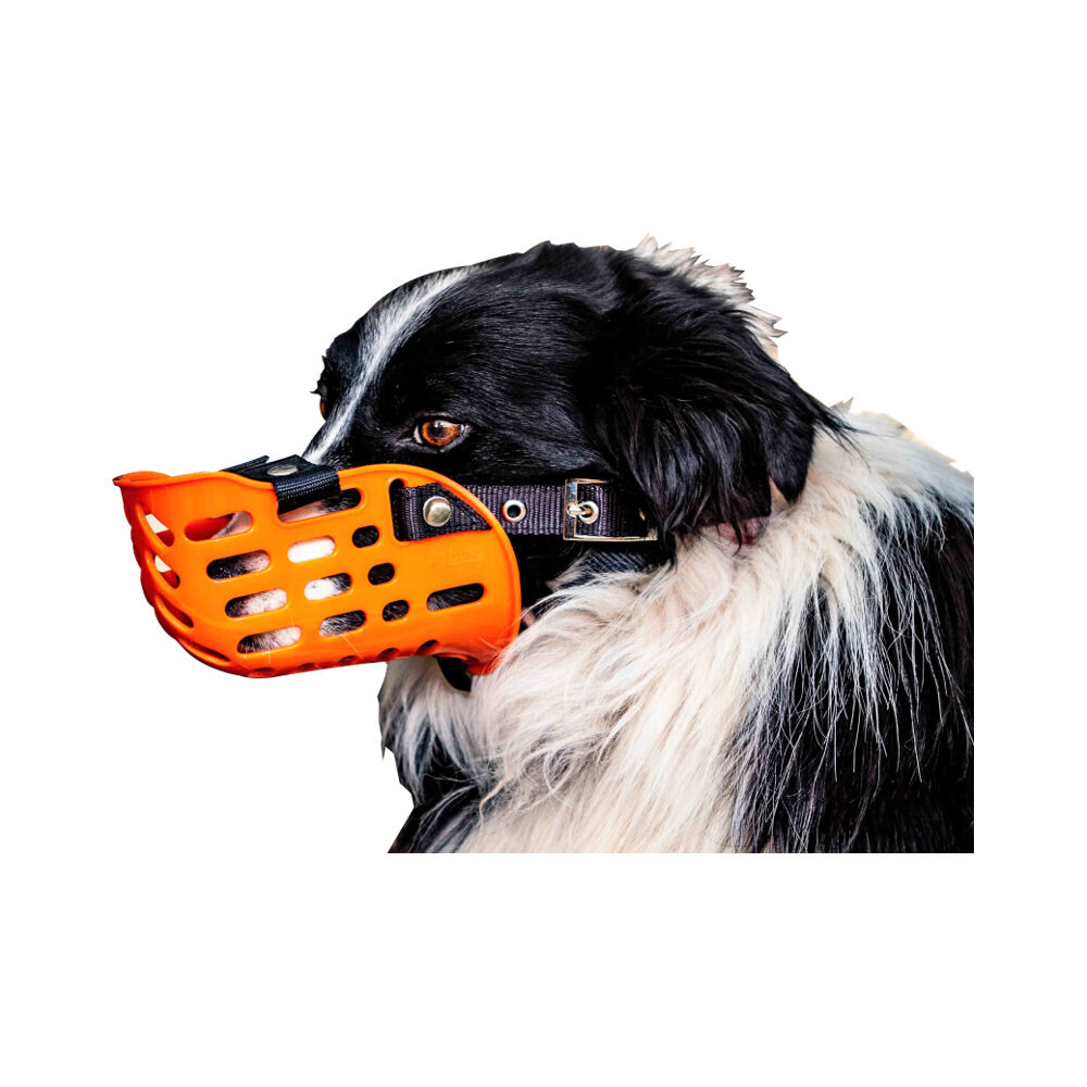 Agboss Black and Orange Plastic Working Dog Adjustable Muzzle