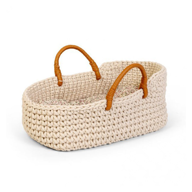 BY Astrup Knitted Basket & Bedding Set Accessory For 38cm Miniland Dolls 2y+