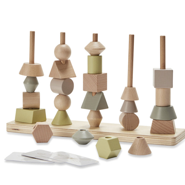 BY Astrup Wooden Educational Stacking Shapes Tower Activity Set Kids 3y+ (26 Pieces) — image 2