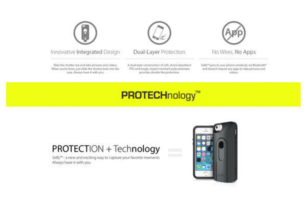 Iluv Selfy Case Selfie Wireless Bluetooth Remote Camera Shutter for iPhone 5S SE — image 2