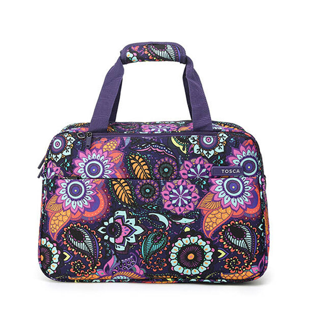 Tosca So-Lite Cabin Onboard Overnight Tote Bag Deluxe Jacquard Fabric Pai