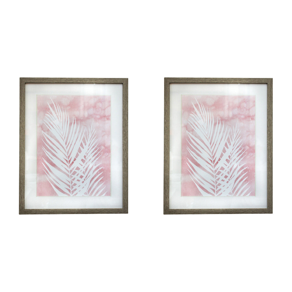 LVD Framed Print Blush 1 Decorative Home/Office Hanging Wall Decor 50x40cm (2 Pack)