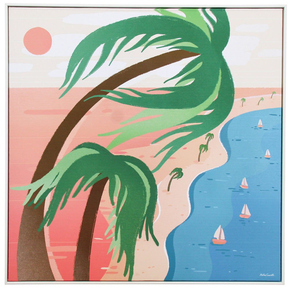 LVD Framed Canvas Beachy Breeze Home/Living Room Hanging Wall Decor 50x50cm (2 Pack) — image 2