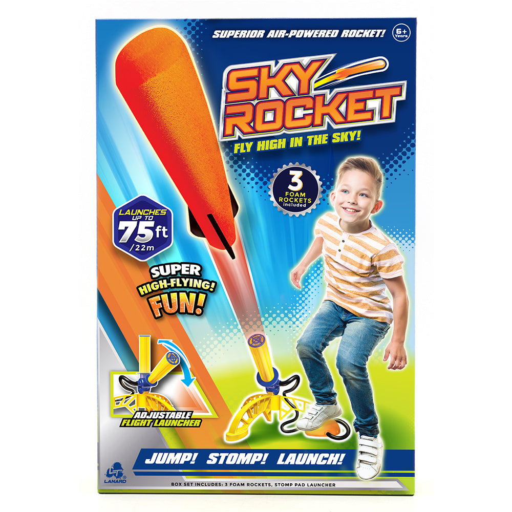 Stunt Flyer Stomp Sky Rocket Launcher Kids/Children Outdoor Toy Set 6y+