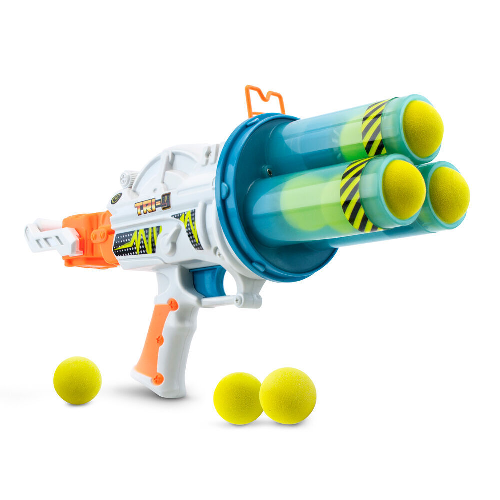 Ballist-X Tri Blaster Rotating Barrels Kids Gun Toy w/ 9 Foam Balls 6y+ (2 Pack) — image 3