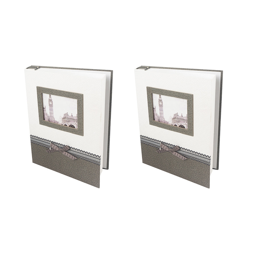Unigift 200 Pocket Photo Album With Case Storage Book 6x4 Inch Home Decor (2 Pack)