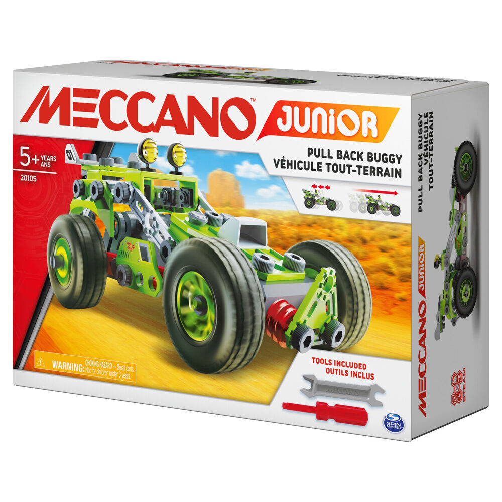 Meccano 138pc Multi Model Junior Pull Back Buggy Building Set 3 in 1 — image 2