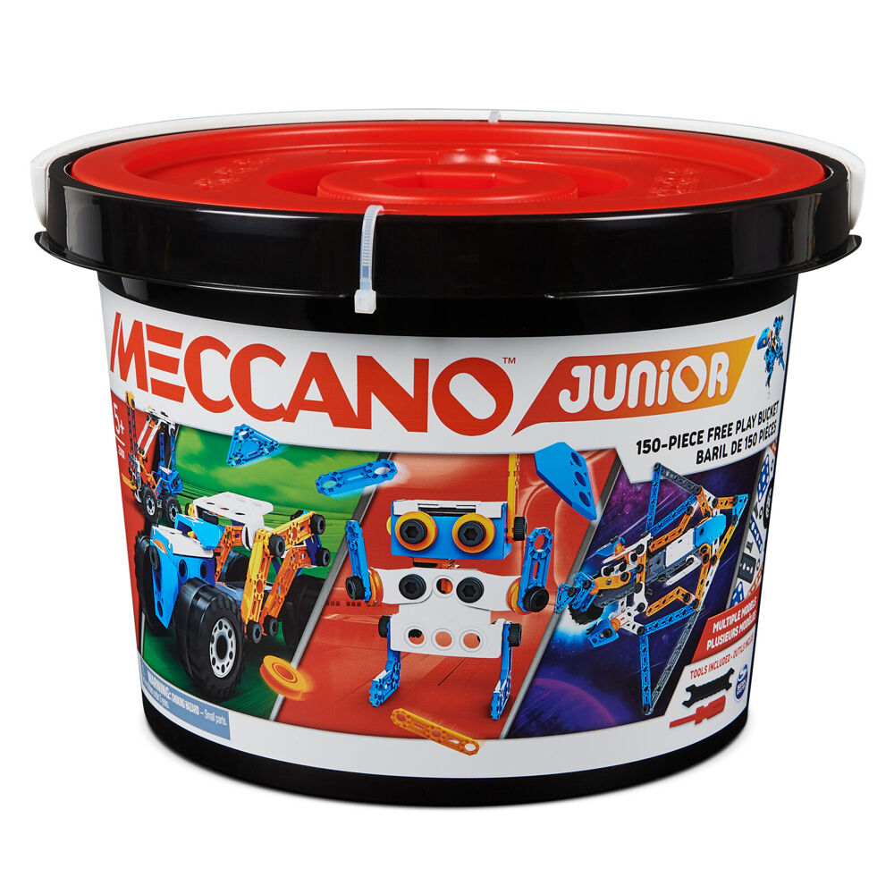 Meccano 150pc Junior Model Building Bucket Set Toy Kit Kids