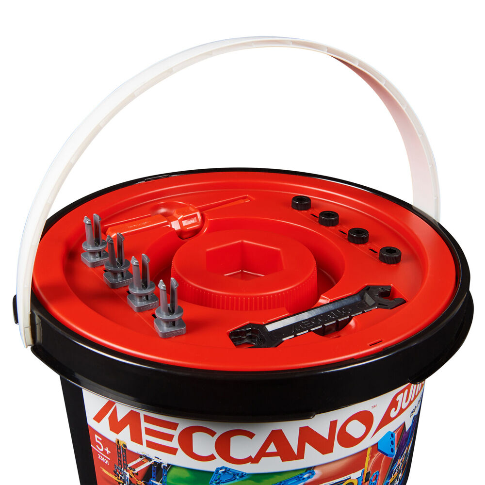Meccano 150pc Junior Model Building Bucket Set Toy Kit Kids — image 4