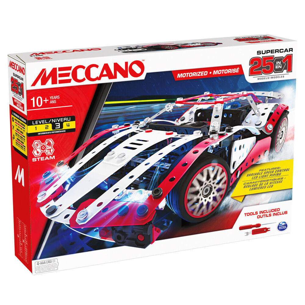 Meccano 25-in-1 Multi Model Supercar Building Set 10Y+ (347 Pieces) — image 2