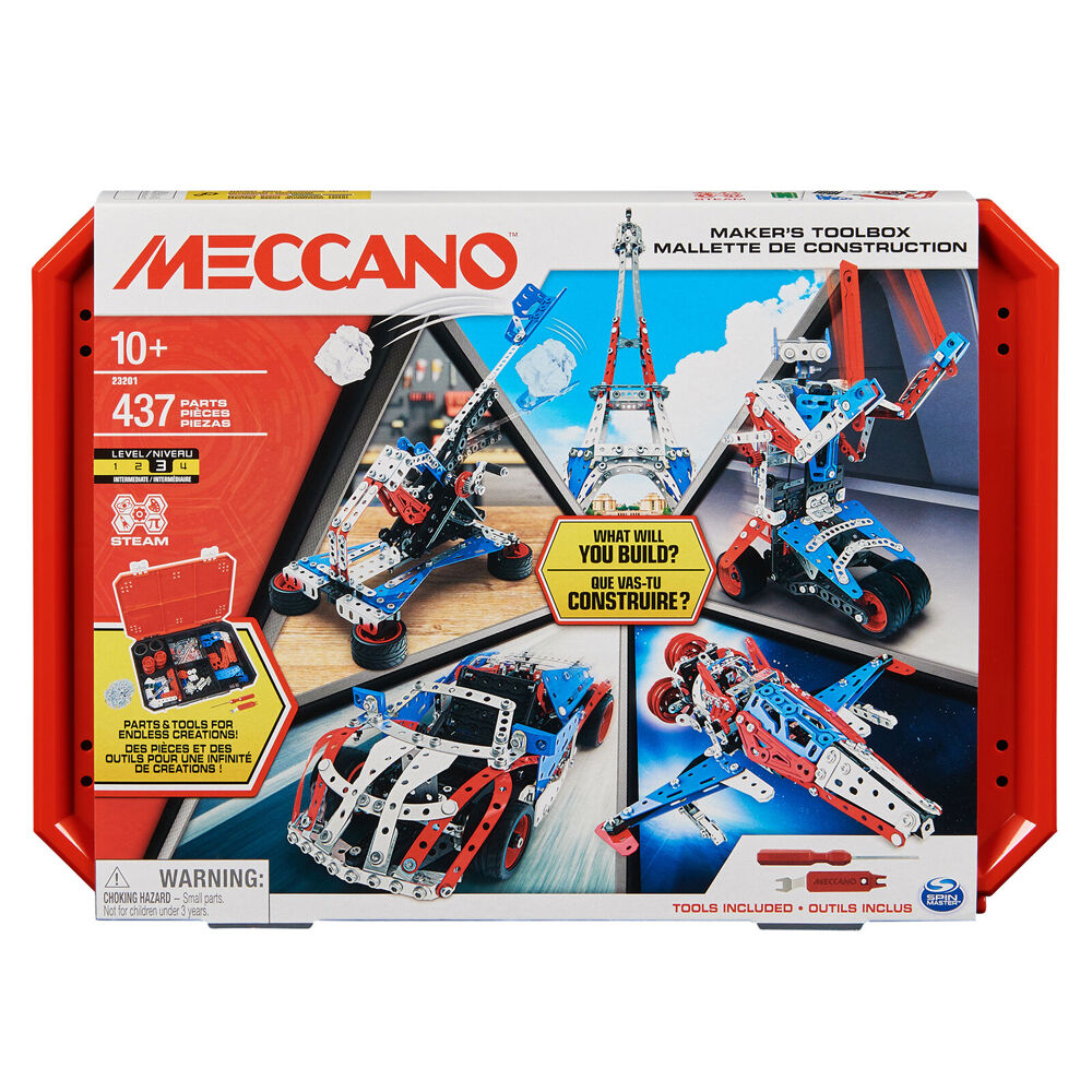 Meccano Ultimate Maker's Toolbox Kids Building Set 10Y+ (437 Pieces)