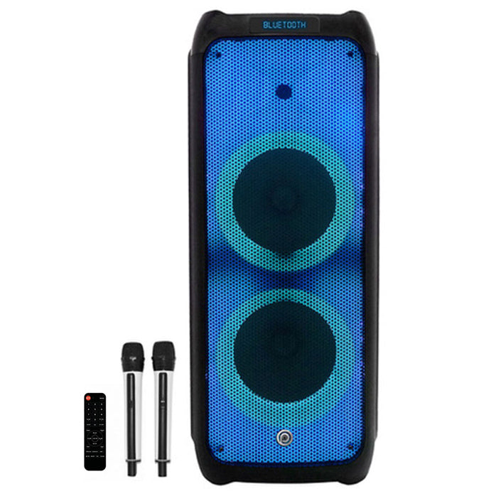 Pure Acoustics Amnesia PA 600W Party Bluetooth Speaker/FM Radio/2 Wireless Mic
