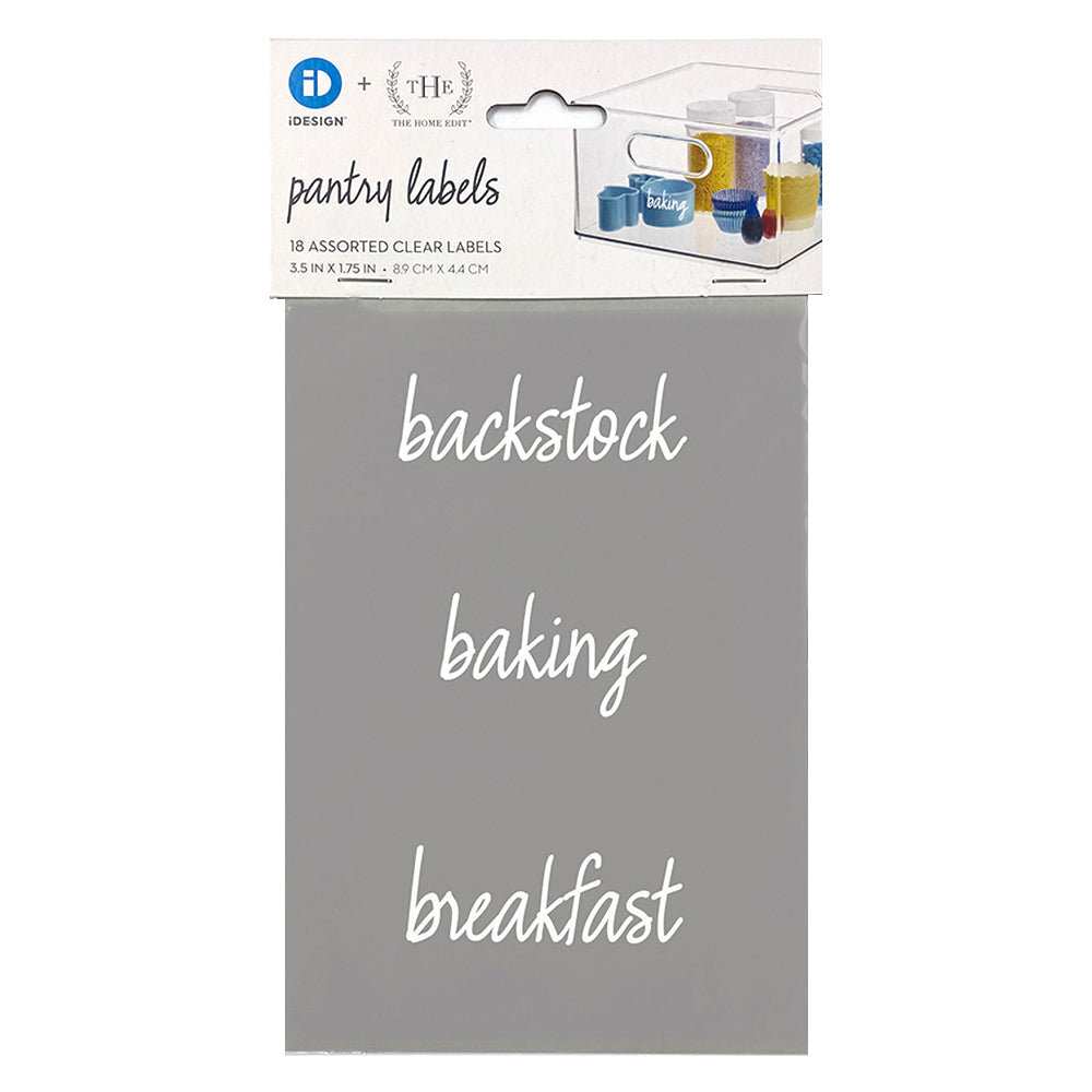 Idesign The Home Edit Pantry/Dry Goods Organiser Labels Set Clear Assorted (36 Pack) — image 2