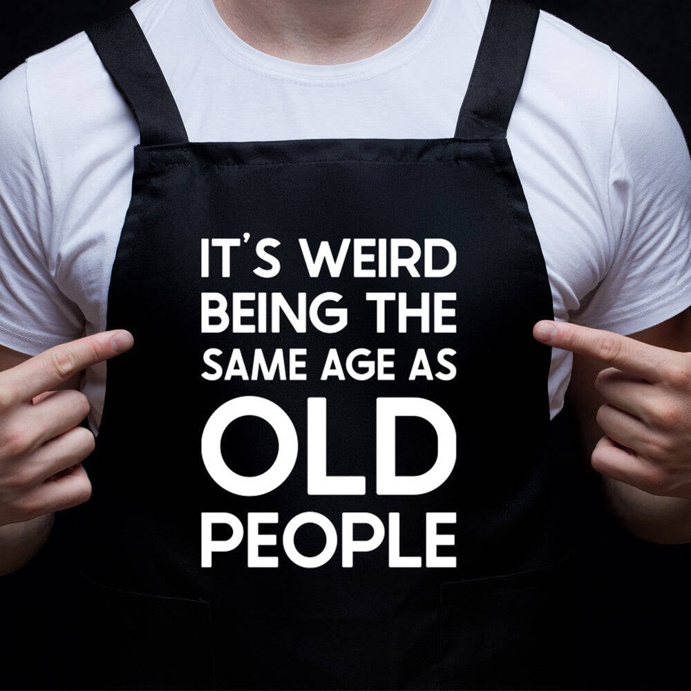 Annabel Trends Screen Print Cotton Kitchen Apron 60x80cm It's Weird Black — image 3