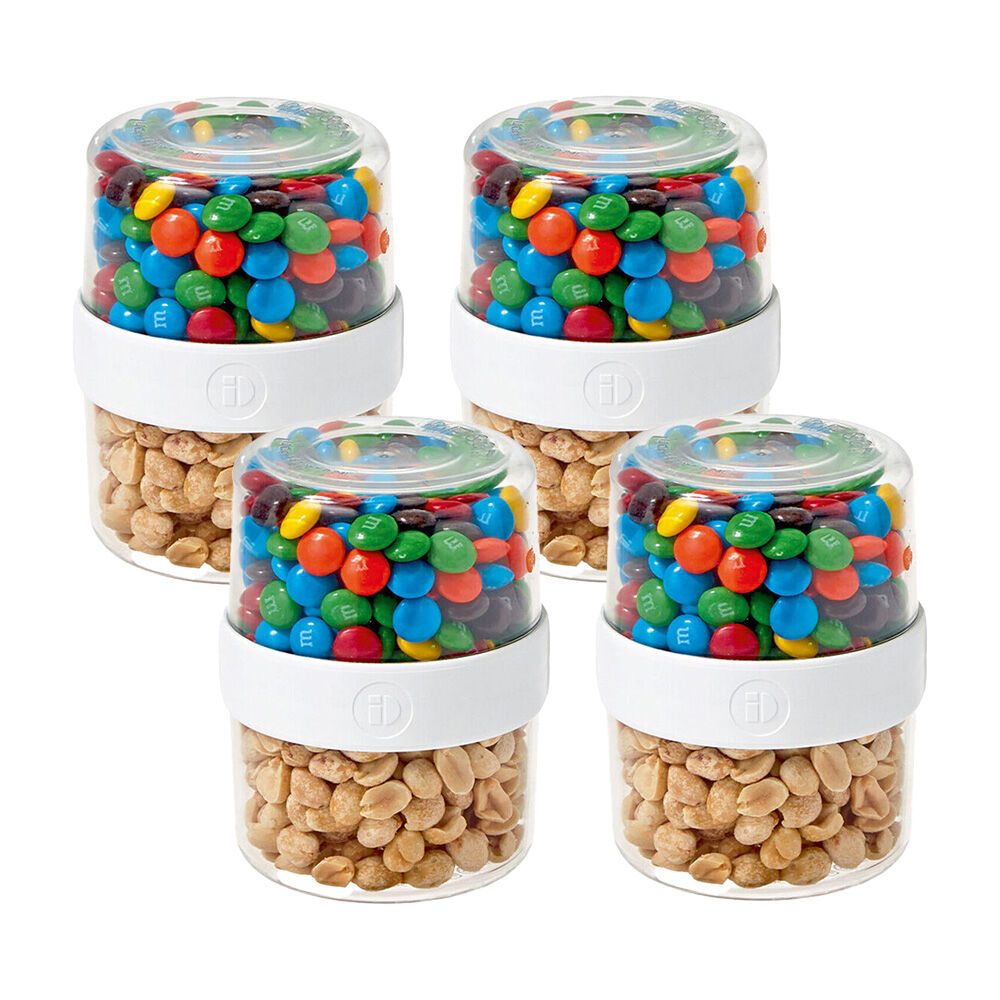 Idesign Fresh Stack N Snack Double Sided Pantry Food Container Clear Small (4 Pack)