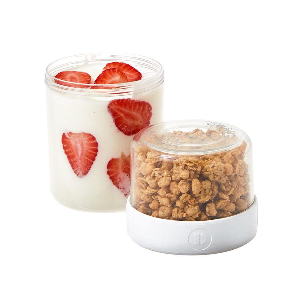 Idesign Fresh Stack N Snack Double Sided Pantry Food Container Clear Medium (2 Pack) — image 3