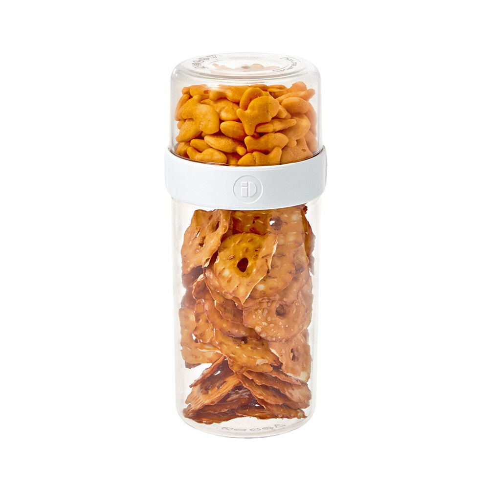 Idesign Fresh Stack N Snack Double Sided Pantry Food Container Clear Large (2 Pack) — image 2