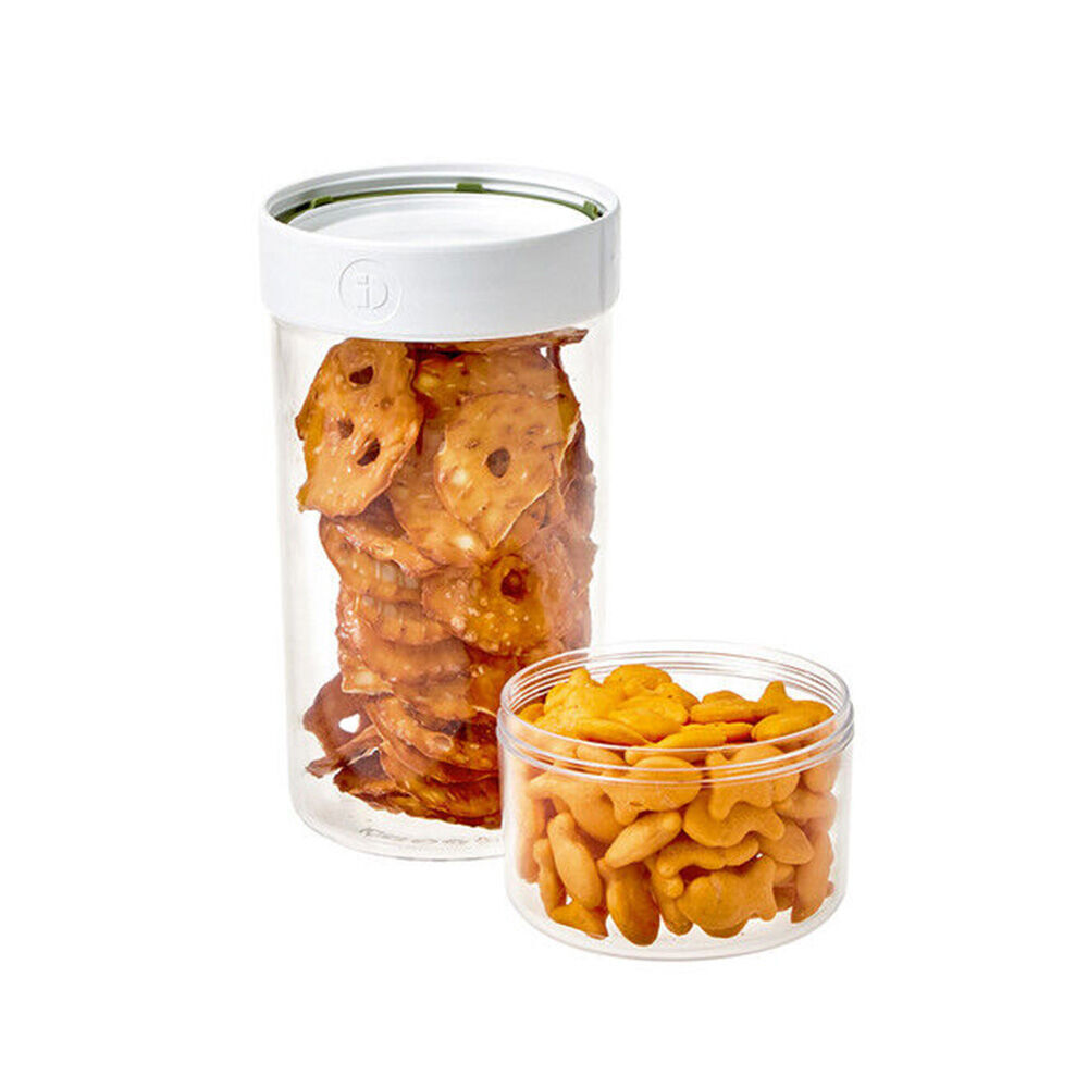 Idesign Fresh Stack N Snack Double Sided Pantry Food Container Clear Large (2 Pack) — image 3