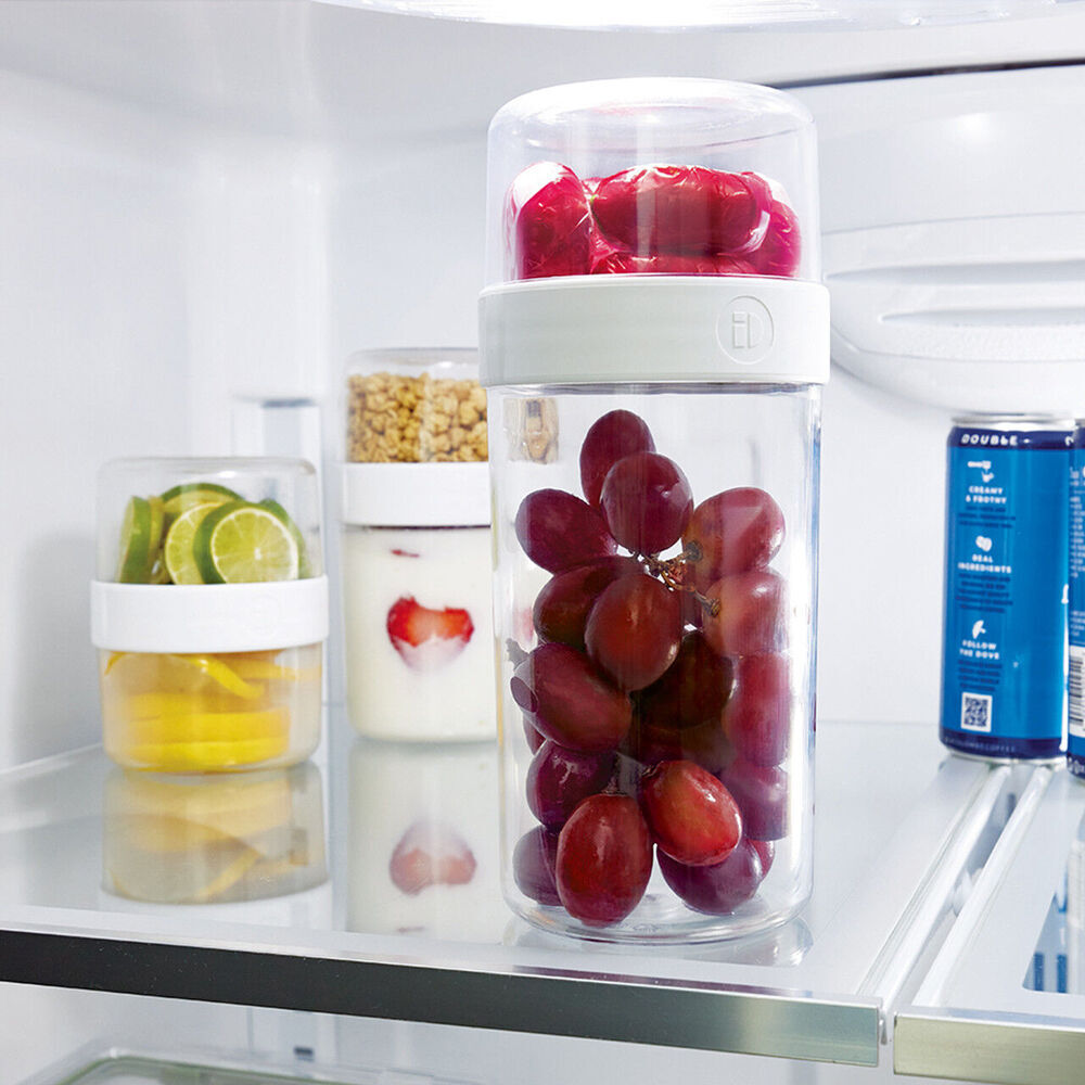 Idesign Fresh Stack N Snack Double Sided Pantry Food Container Clear Large (2 Pack) — image 5