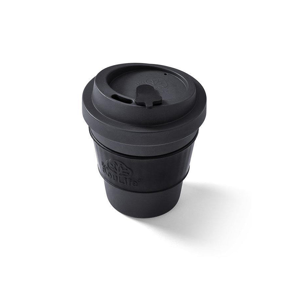 Eco Soulife All Natural Bio Sip 350ml Reusable Coffee Cup w/Lid Dark Grey