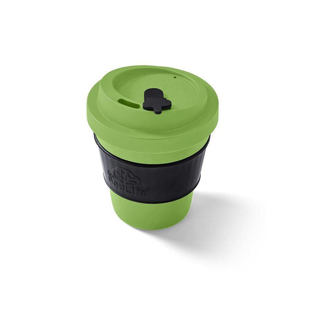 Eco Soulife All Natural Bio Sip 350ml Reusable Coffee Cup w/Lid Lime Green