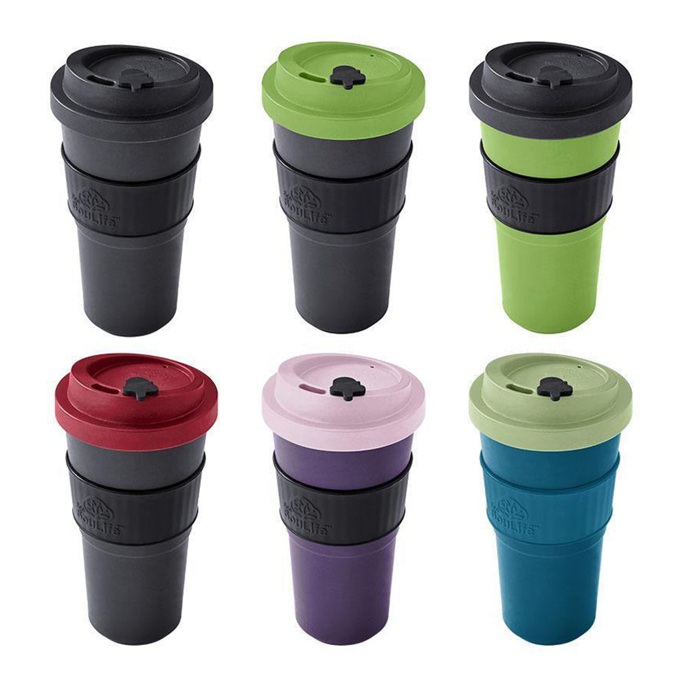 Eco Soulife All Natural Bio Sip 585ml Reusable Coffee Cup w/Lid Lime/Grey — image 2
