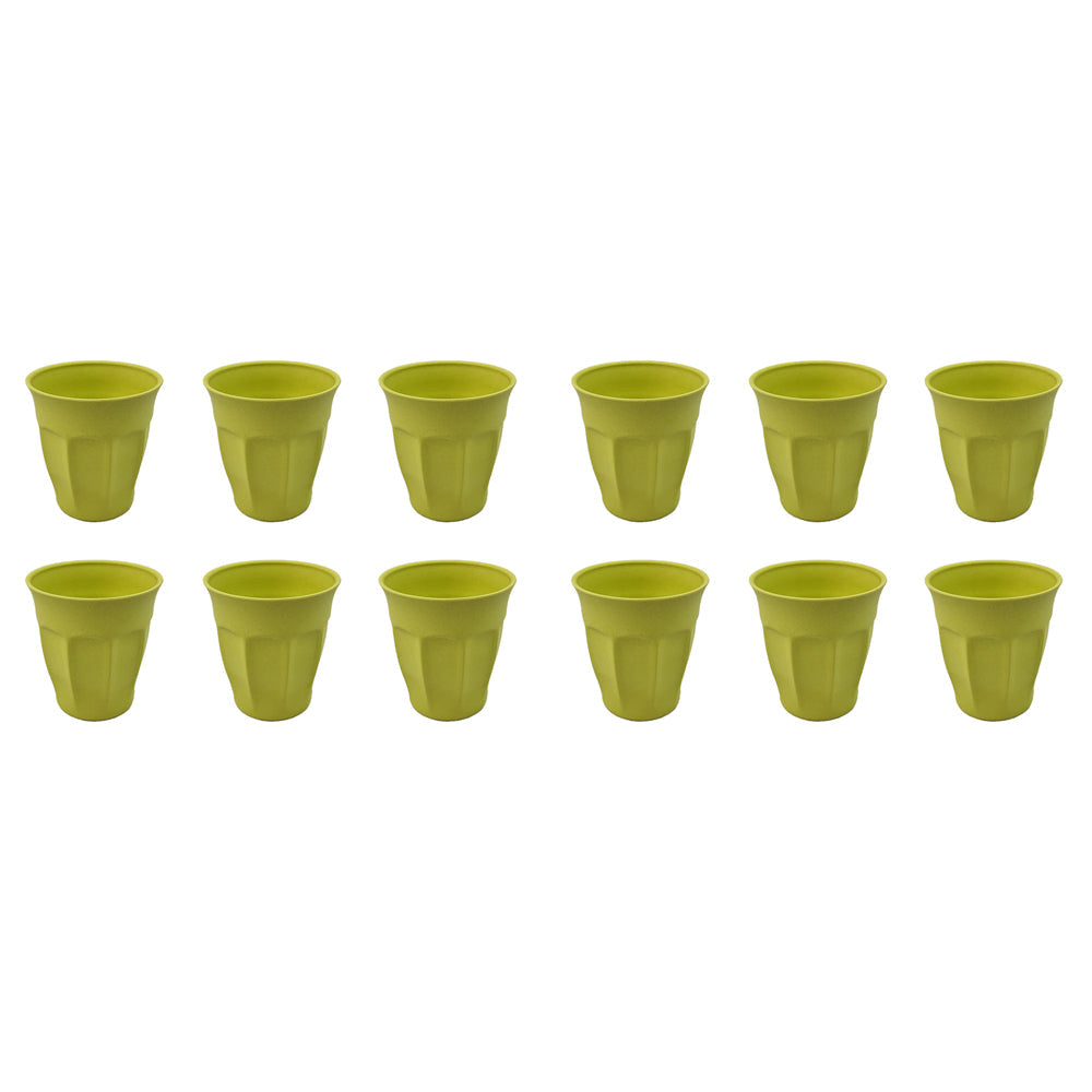 Eco Soulife 6pc EcoSouLife Bamboo Reusable Cafe Latte Standard Cup Drinkware Lime 235ml (2 Pack)