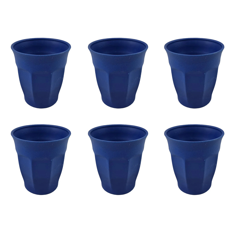 Eco Soulife EcoSouLife Bamboo Reusable Cafe Latte Standard Drinkware Set Sky Blue 235ml (6 Pieces)