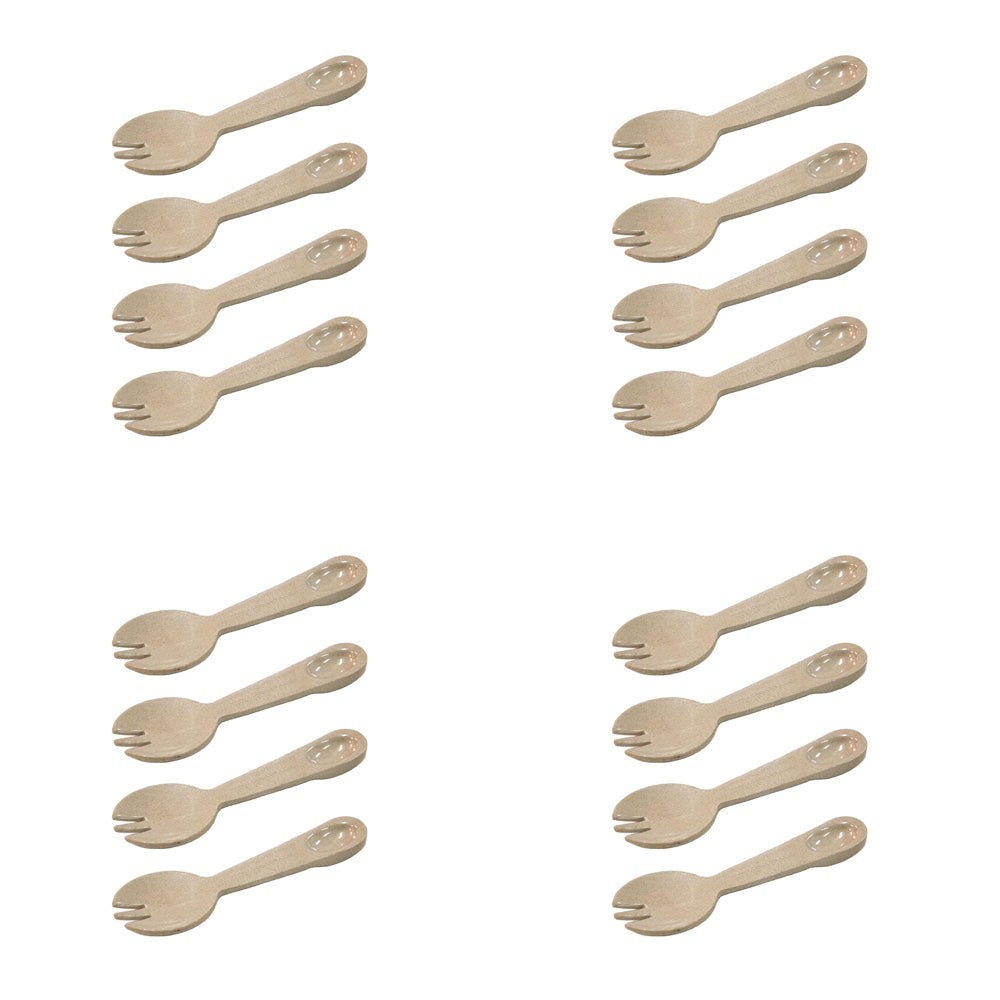 Eco Soulife 4pc EcoSouLife Reusable Rice Husk Soul Spork Dining Tableware Meal Cutlery (4 Pack)