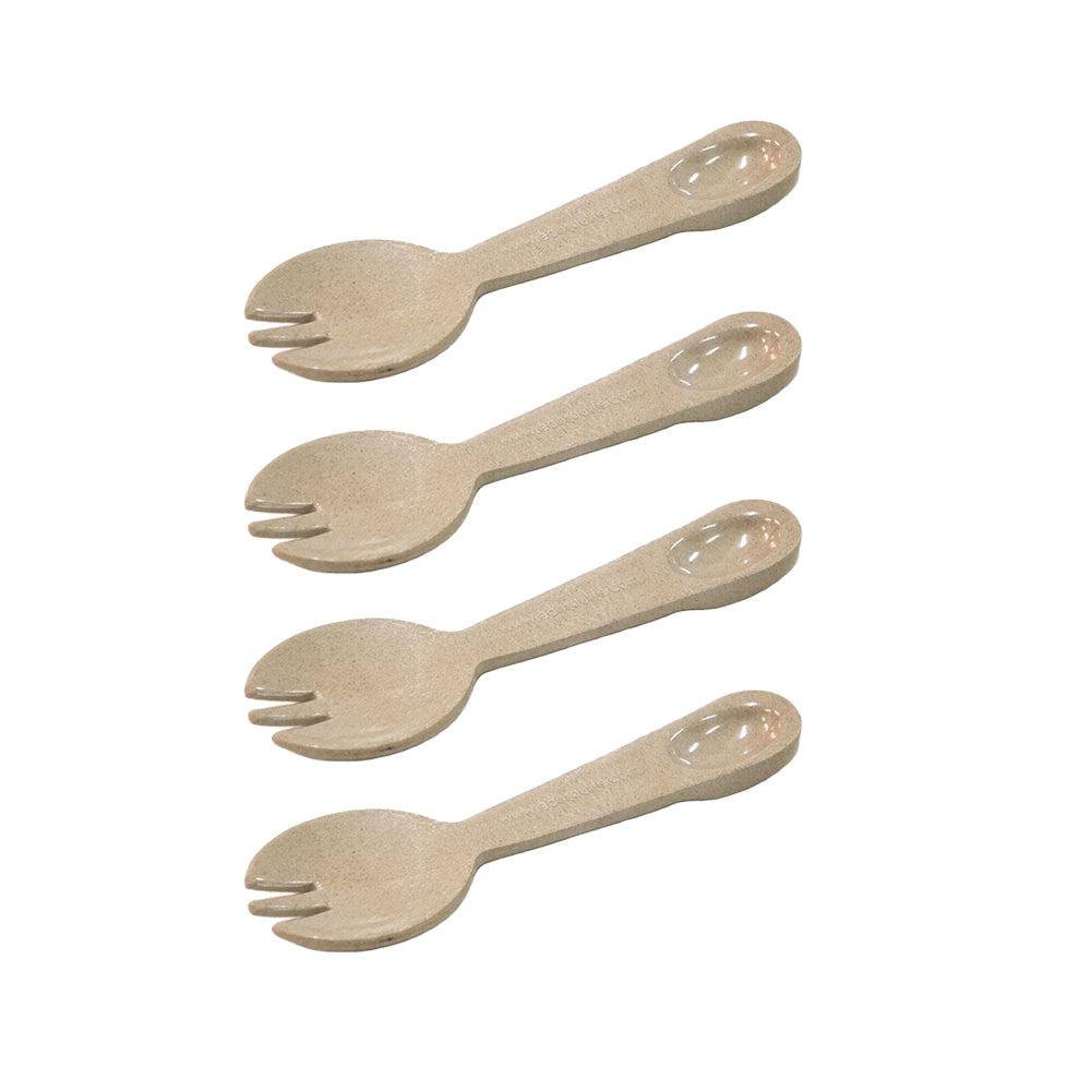 Eco Soulife EcoSouLife Reusable Rice Husk Soul Spork Dining Tableware Meal Cutlery Set (4 Pieces)
