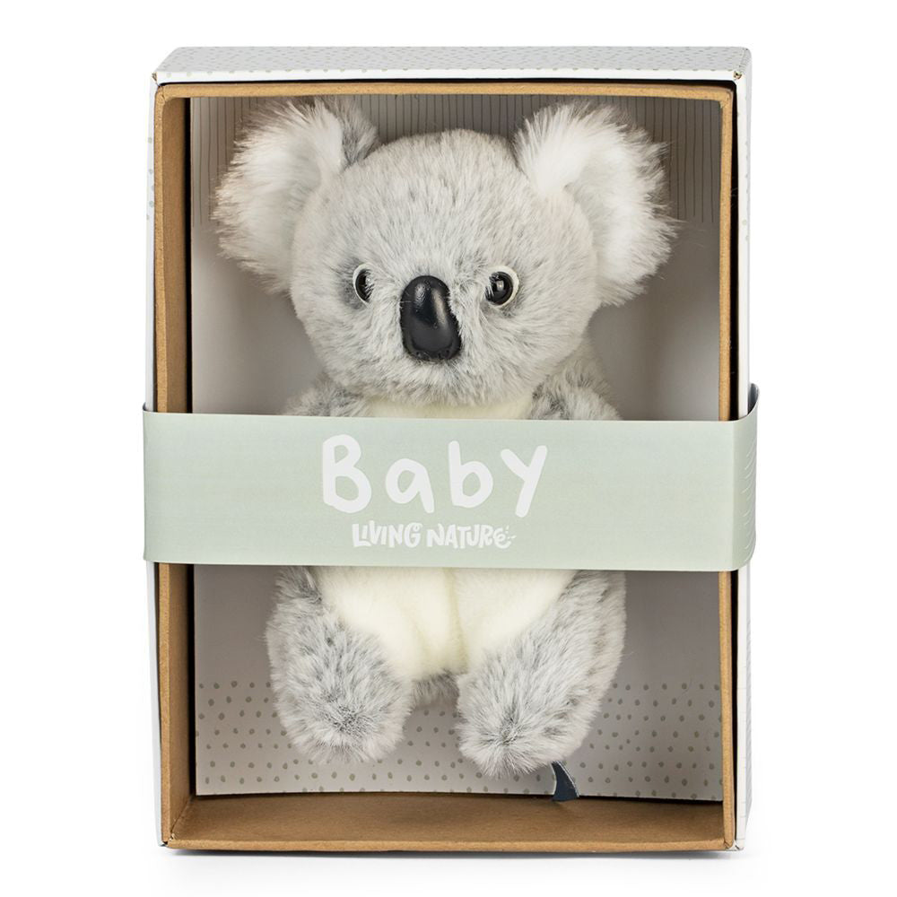 Living Nature 21cm Baby Koala Kids/Children Animal Play Plush Stuffed Toy Grey