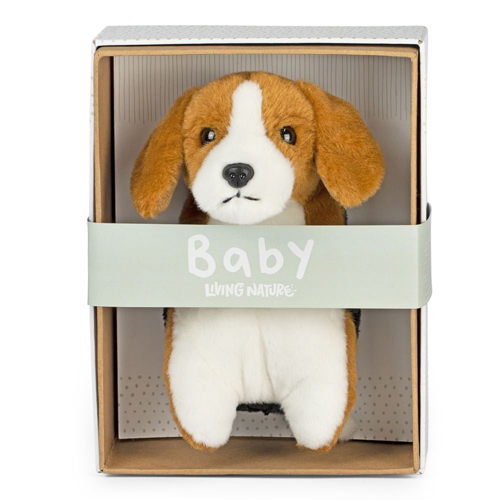 Living Nature 21cm Baby Beagle Kids/Children Animal Play Plush Stuffed Toy Brown