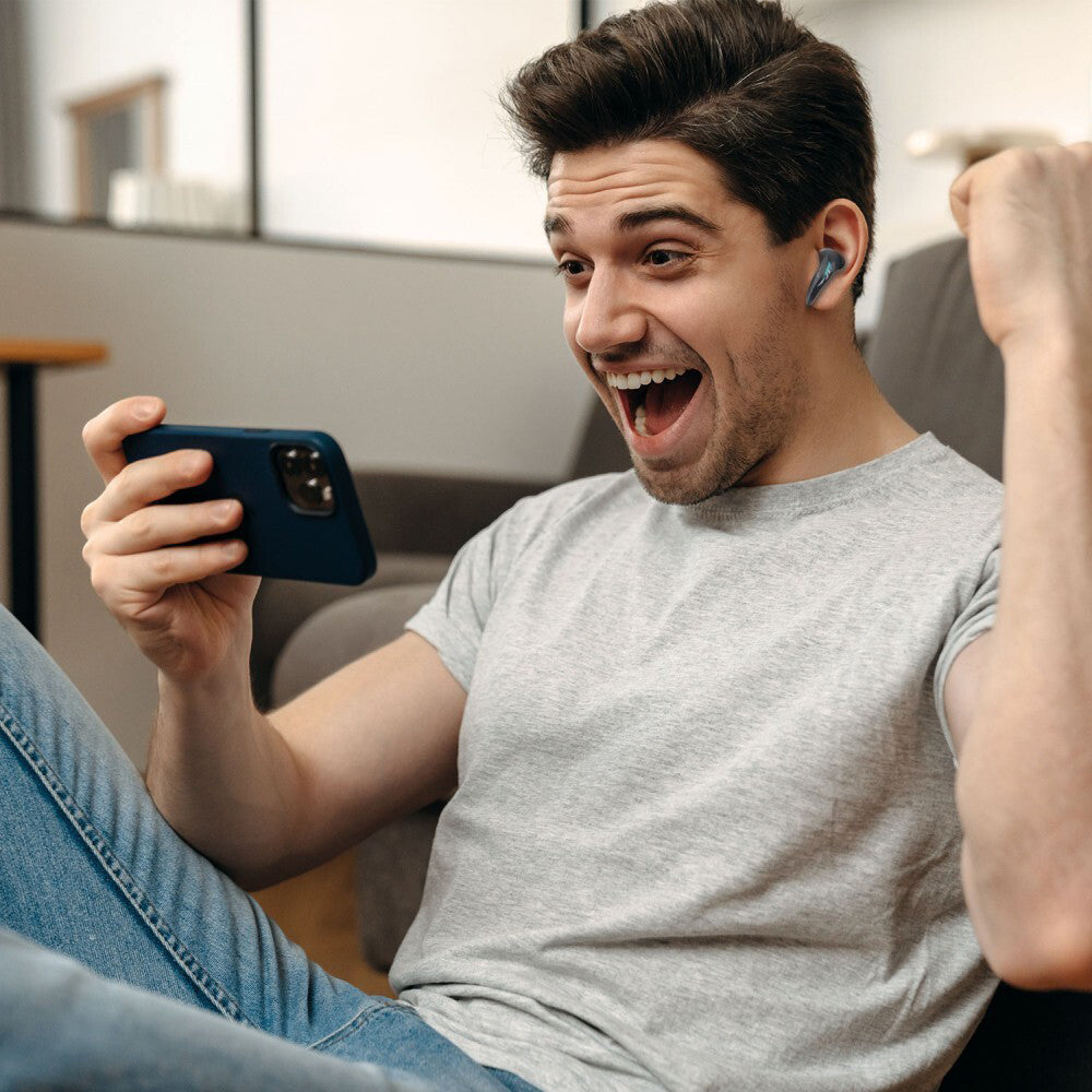 Laser TWS Wireless BT Gaming Earphones w/ Charging Case Noise Cancelling Black — image 7