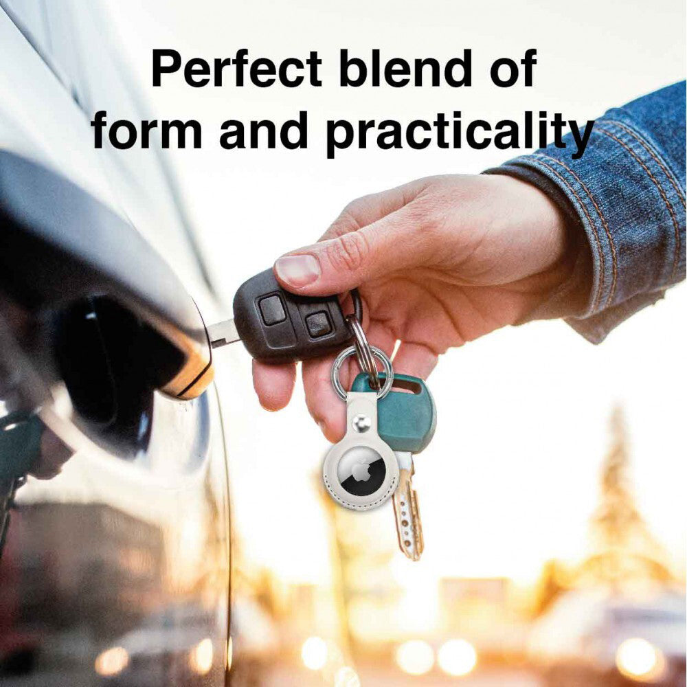 Laser Vegan PU Leather Case/Protector Key Ring For Apple AirTag Assorted (4 Pieces) — image 2