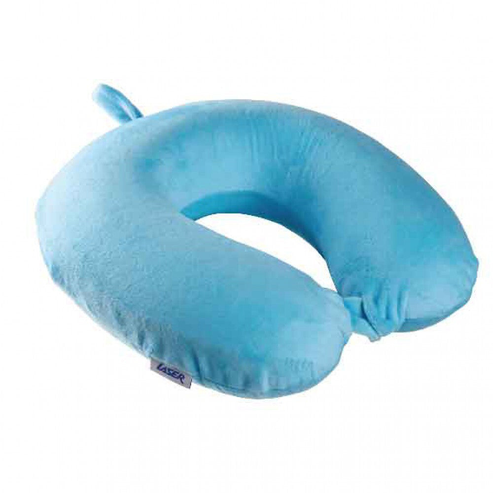 Laser Memory Foam Neck Travel Pillow Sleeping Support w Washable Cover — image 5
